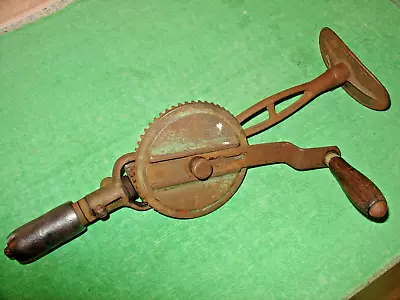 Vintage Millers Falls Breast Drill Heavy Duty Brace Bit Drill 2 Speed With Level • $29.99