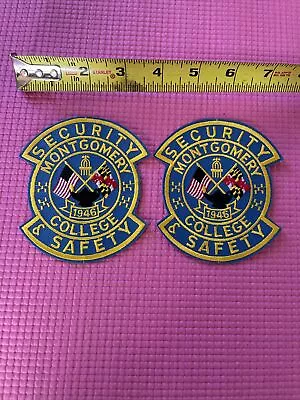 Lot Of 2 Montgomery College Security & Safety Maryland Shoulder Patches MD • $11