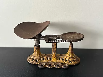 Miniature Antique Vintage Ornate Cast Iron Toy Scale #1 • $12.05