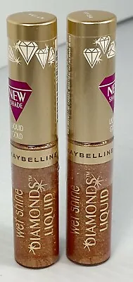 New (2) MAYBELLINE WET SHINE DIAMONDS LIQUID Lipcolor - LIQUID GOLD *RARE! • $49.99