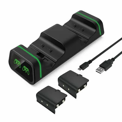 Dual Charging Dock Station Controller Charger For XBox One/X With 2Batteries • £18.58