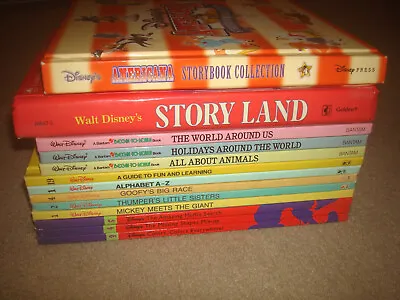 Vintage Disney Book LOT Kids Storybook Bantam Hardcover HC Story Land Reader Set • $19.95