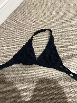£4.99 • Buy Gilly Hicks Bralette Large Non Wired Halter Neck Navy Blue