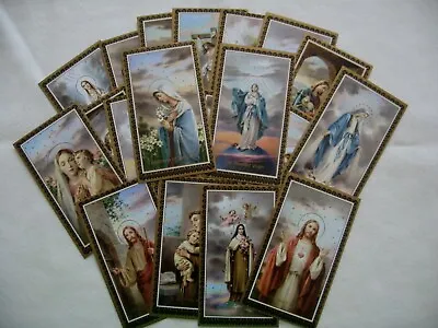 $23 • Buy Stunning Lot 20 Vintage Catholic HOLY CARDS Divine Images With Unique Border#S20