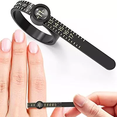 Ring Sizer  Sizer Measuring Tool Reusable Finger Size Tape With Magnified Glas • $4.54