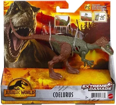 Figure Coelurus Dinosaur Morso Extreme Damage Jurassic World MATTEL • $21.87