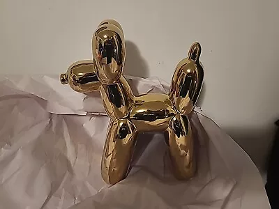 Balloon Dog FIGURINE Large 9  Sculpture Metallic Silver Gold Statue  • $20