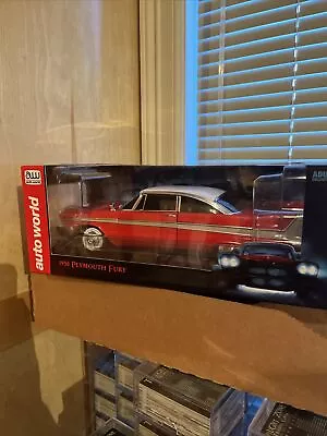 1958 Plymouth Fury Christine 1/18 AWSS 102/06 Auto World 1st Release 2012 SEALED • $189.95