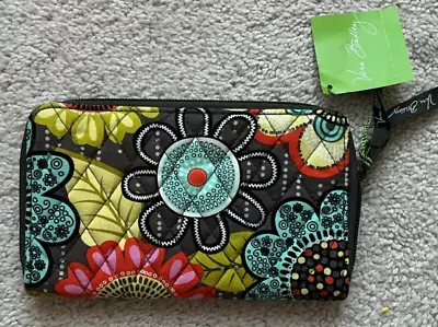 VERA BRADLEY Accordion Wallet Zip Around Flower Shower NWT • $24.95