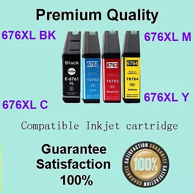 4 X Ink Cartridge 676XL For Epson Workforce Pro WP4530 WP4540 Printer  • $17.59