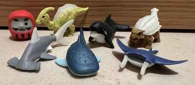 £15 • Buy Iwako Erasers Set Of 7 Animals - Glow In The Dark - Japanese Stationary