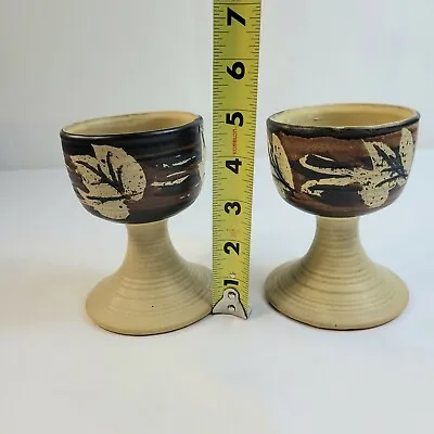 B Welsh Pacific Stoneware 1972 Set 2 Ceramic Goblets 4 Inch • $12.99