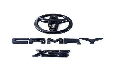 NEW 3PS 2018-2024 TOYOTA CAMRY XSE Gloss Black EMBLEM OVERLAY KIT PT948-03191-02 • $35.89