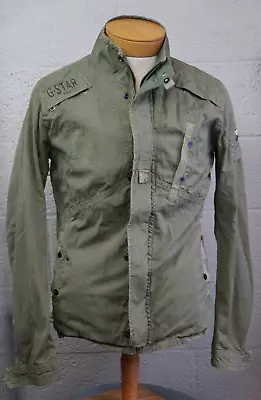 G-Star Raw 3301 Jacket Mens Army Green Canvas Military Utility Size M • $50