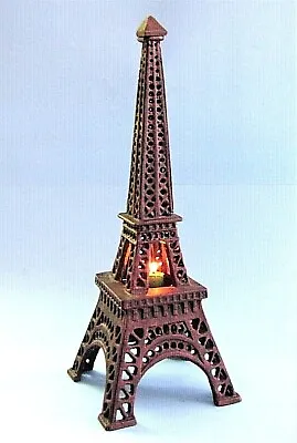 £50.50 • Buy Eiffel Tower Cast Iron Candle Lantern Incense Burner Souvenir Metal Building 