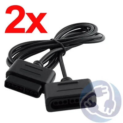 Lot 2x Controller Extension Cable For Original Super Nintendo SNES Game Pad 6 Ft • $6.39