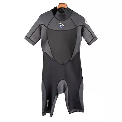 Rip Curl Wetsuit Mens E3 Dawn Patrol Flatlock 2:2 Black Grey Springsuit Size XXL • $39.99