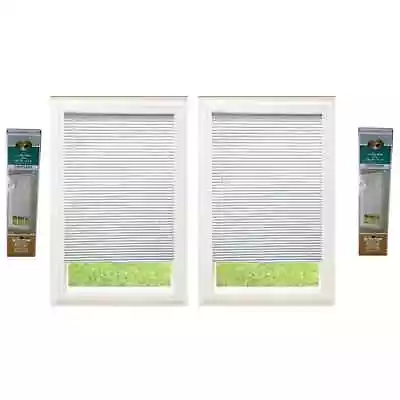 2-PK 23 W X 72 L White Cordless Room Darkening 1  Window / Door Vinyl Mini Blind • $37.77