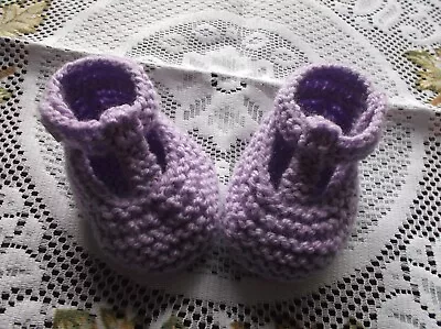 Hand Knitted  Baby Shoes / Booties 0 -3 Months  • £2.30