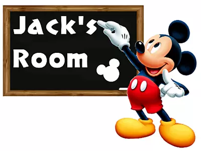 Large Vinyl MICKEY MOUSE STICKER DECAL DOOR SIGN  8 X6   MATTE VINYL • £4.25