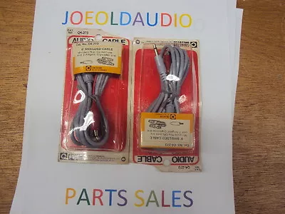 6' Molded Subminiature Mono To Clip Leads. 2 Piece Lot. NOS. In Original Package • $11.99