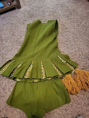 Vintage Cheerleader Uniform & Handmade Pom Poms • $50