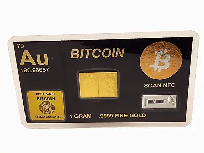 One Gram Gold Bar BTC Snaps In Two Bullion Precious Metal .9999 + Free Silver T • $129.99