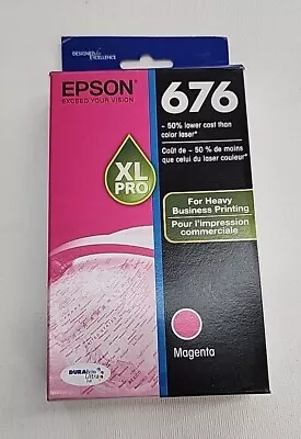 Epson 676XL Pro Magenta Ink Cartridge Genuine Original OEM New Sealed 12/2024 • $18.99