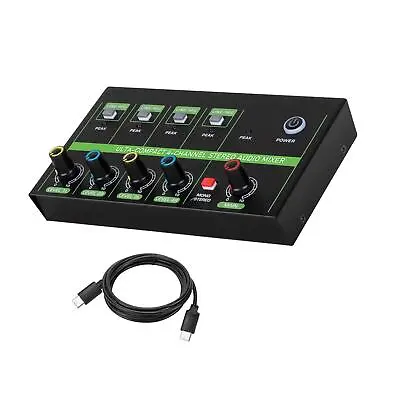 Mini Audio Mixer Stereo Audio Mixer For Karaoke Streaming • £23.23
