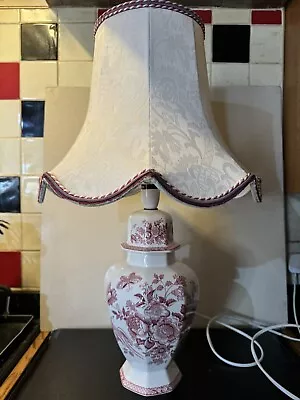 MASONS IRONSTONE  “Stratford ” Table Lamp Base With Quality Fabric Shade 60cm • £49