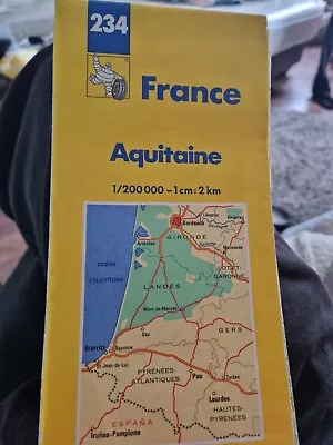 Michelin Map 234 France Aquitaine Travel Folding Sheet Map  Atlas 1994 Ebay Uk • £5