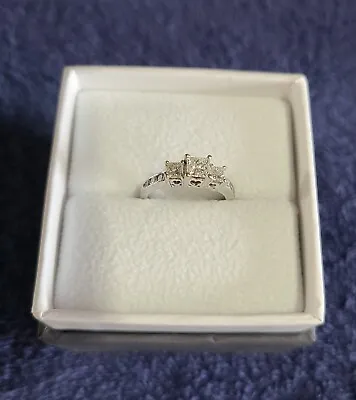 Zales Engagement Ring Size 5 Princess Cut GIA/AGS Certified • $489.99