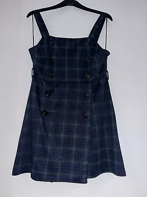 Size 10 Ladies Pinafore Check Tartan Worn Once Great Condition By Primark • £6.99