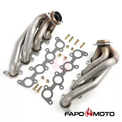 FAPO Shorty Headers For Ford F150 11-14 FX2 FX4 XL XLT Lariat King 5.0L V8 409SS • $225.99