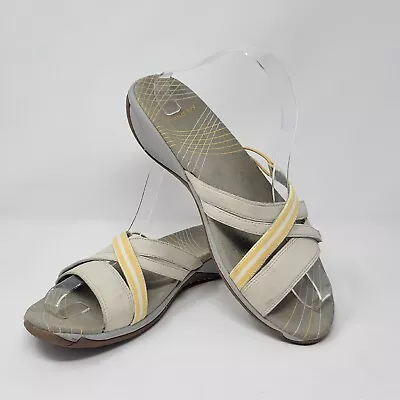 Merrell Women's Size 9 Acacia Gray Yellow Outdoor Slide Performance Sandals • $17