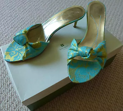 NIB Kate Spade Vintage Ladies Leather Turquoise Mermaid Sandals Shoes Size 8  • $495