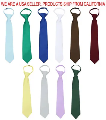 Extra Long Men's Classic Formal Solid Zipper Necktie Prom Wedding XL Zipper Tie • $12.95