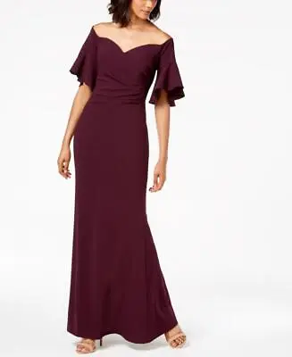 $199 Calvin Klein Size 6 Womens Off The Shoulder Long  Dress A2110 • $30