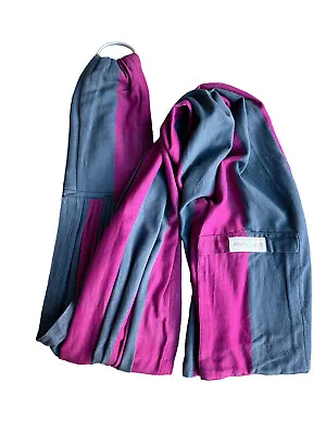 Maya Wrap Medium Sling Baby Wrap Infant Carrier Gray Purple Pink Shoulder Pad • $35