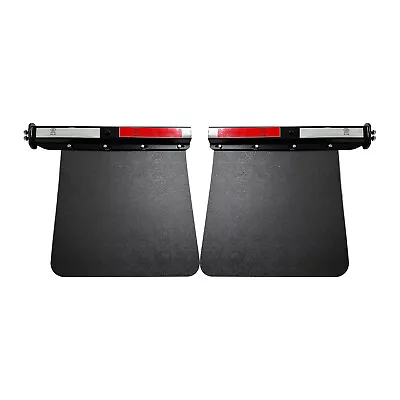 New 1.125  Straight Spring Loaded 24 X24  Mud Flap Hanger Bracket Set W/Mudflap • $140.21