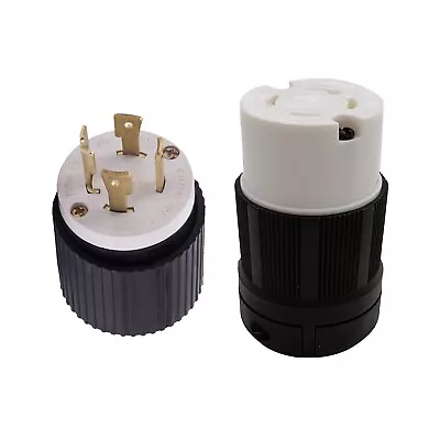 30A Generator Plug + Connector Set Black/White L14-30P 2711 + L14-30R 2713 • $13.88