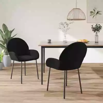 Dining Chairs 2 Pcs Black  Z1F6 • $234.59