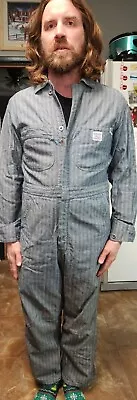 Vtg 50s Hercules Nation-Alls HBT Herringbone Twill Coveralls Workwear Sears Med • $10