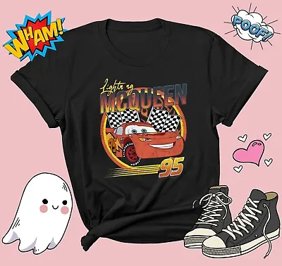 Retro Lightning McQueen T-shirt T Shirt Men Women Unisex Tshirt G723 • £20.95