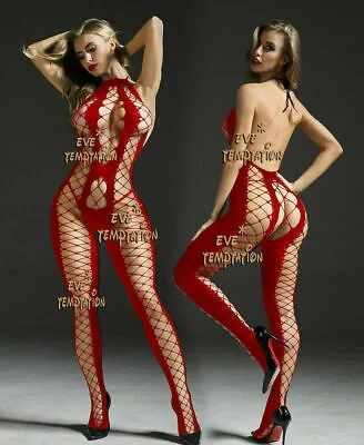 £2.99 • Buy Women Lingerie Body Stocking Crotchless Sexy Underwear Fishnet Bodysuit Babydoll