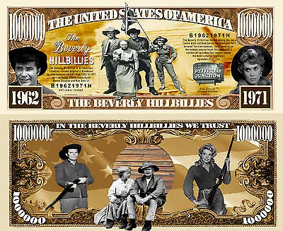 Beverly Hillbillies Million Dollar Bill Funny Money Novelty Note + FREE SLEEVE • $1.69