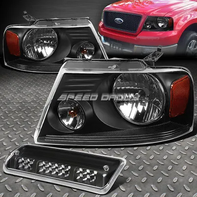 Black Housing Headlight+signal+led 3rd Brake&cargo Light Set For 04-08 Ford F150 • $85.54