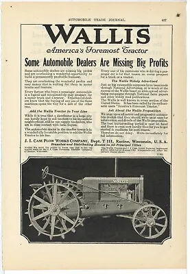 1920 J.I. Case Plow Works Ad: Wallis - America's Foremost Tractor - Racine WI • $17.76