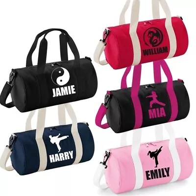 Personalised Karate Bag Kids Martial Arts Boys Girls Uniform Judo Kit Childrens • £10.45