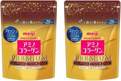 Meiji Amino Collagen Premium Refill Powder 196G [Set Of 2] • $62.70